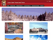 Tablet Screenshot of lionsgate-travel.com